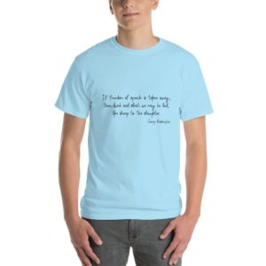 Men's Short Sleeve T-Shirt - Freedom of Speech or Sheep To The Slaughter