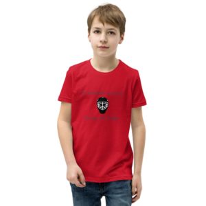 Youth Short Sleeve T-Shirt - On weekends we watch hockey with daddy
