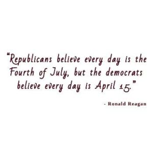 “Democrats believe every day is April 15.”  Ronald Reagan - Unisex Hoodie