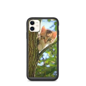 Biodegradable iPhone case  - Cat In A Tree