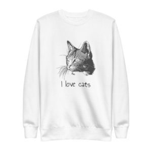 Unisex Fleece Pullover - I love cats