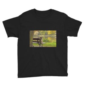 Pug On A Bench - Youth Short Sleeve T-Shirt