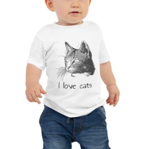 Baby Jersey Short Sleeve Tee - I love cats