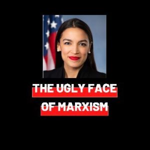 AOC - The Ugly Face Of Marxism - 3/4 sleeve raglan shirt