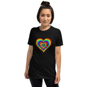 Heart Shaped Kaleidoscope - Short-Sleeve Unisex T-Shirt