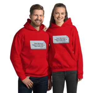 Most folks are as happy... Abraham Lincoln - Unisex Hoodie