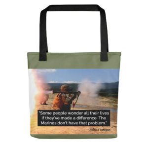 Reagan On Marines Making A Difference - Tote bag