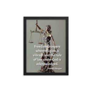 Rule Of Law - Reagan Quote - Framed Poster