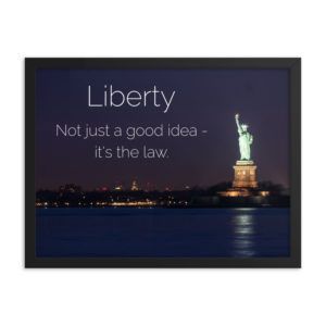 Liberty - It's The Law - Framed poster