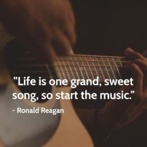 Life Is A Song - Ronald Reagan Quote - Mug with Color Inside