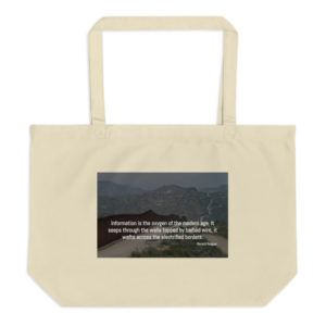 Information Is Oxygen Of Modern Age - Reagan - Large organic tote bag