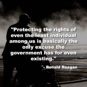 Reagan On Protecting The Weak - Framed poster