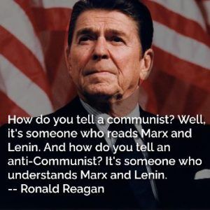 Reagan On How To Tell A Communist - Mug with Color Inside