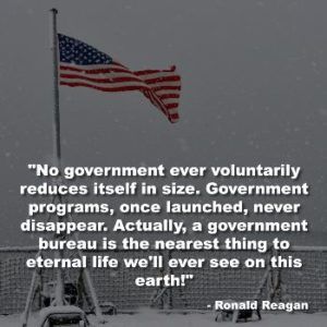 Reagan On Immortality Of A Government Program - Framed poster