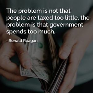 It's Spending Not Taxing - Ronald Reagan - Enamel Mug
